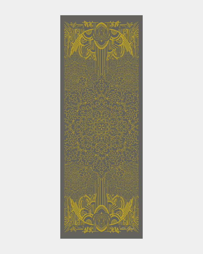 Kurşun Gri & Hasat Sarısı Harem Rüyası Desen Şal - 45 · görsel 6