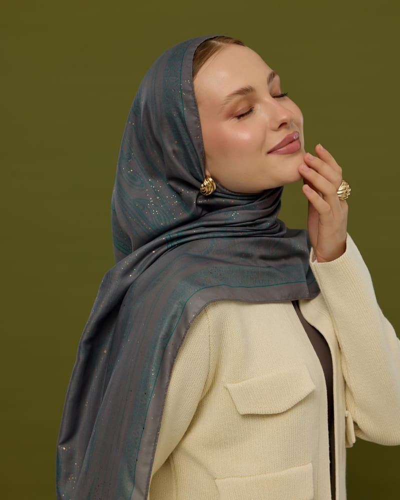 Lavanta Çizgisi & Zümrüt Hürrem Desen Şal - 54 · görsel 2