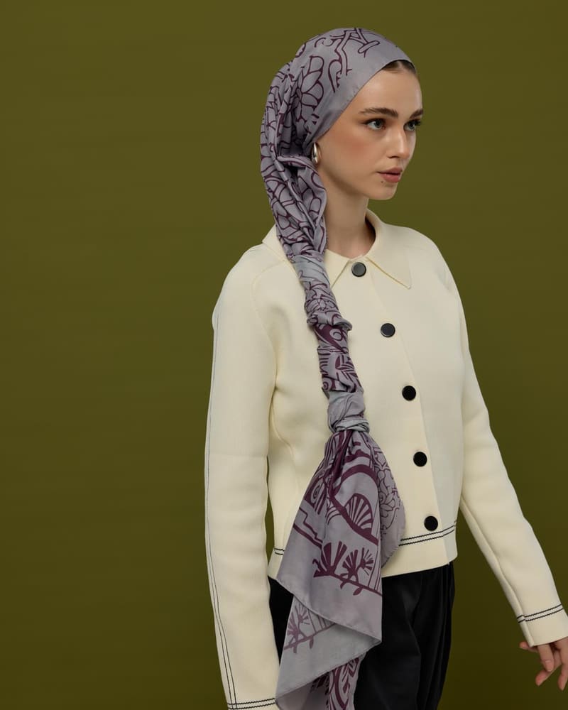 Leylak & Erguvani Harem Rüyası Desen Şal - 02 · görsel 6