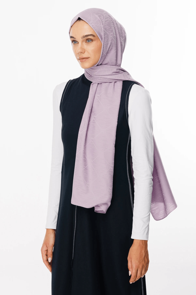 Lila Moon Is Desen Jakar Şal · Monogram Jakar · görsel 2