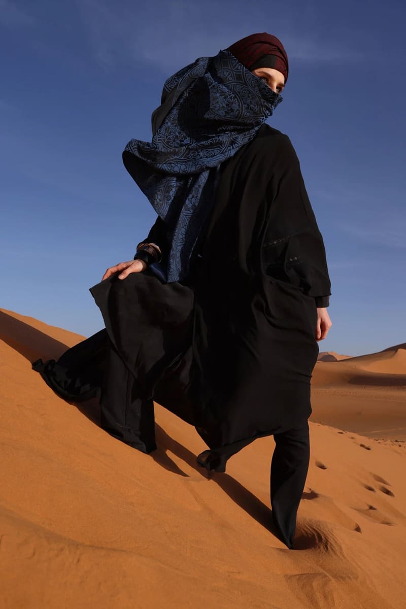 Siyah-İndigo Morocco Desen Çift Taraflı Şal · Kaşmir · görsel 3