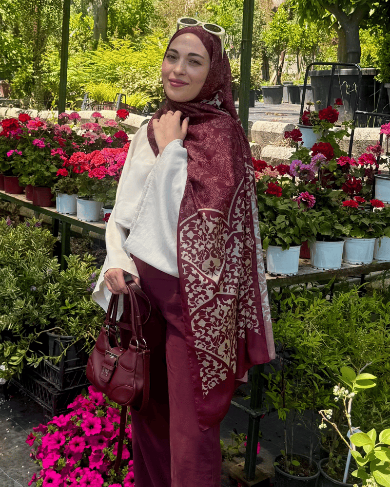 Şule'nin Tarçın Kabuk & İnci Taşı Saraylı Desen Şal Tercihi - 11 · görsel 2