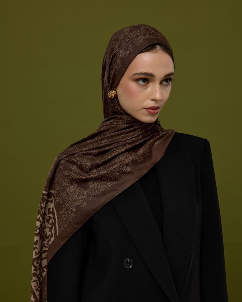 Kakao & Krem Tarçını Saraylı Desen Şal - 35 · görsel 6