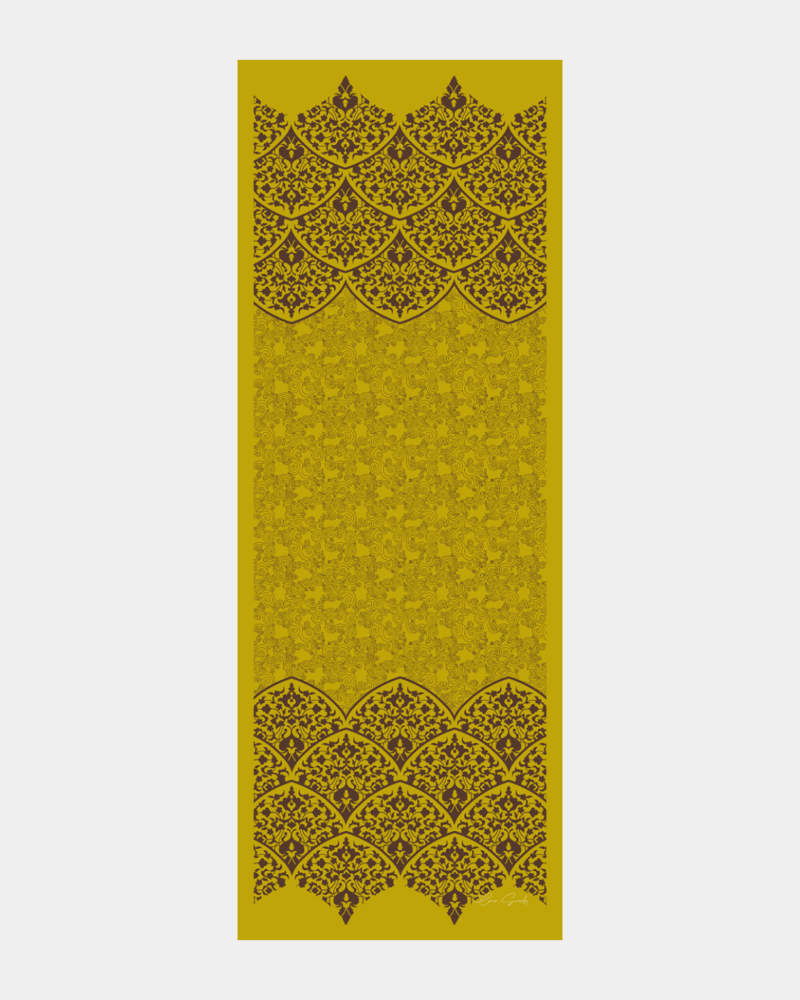 Saf Sarı & Buhur Kahvesi Saraylı Desen Şal - 44 · görsel 6
