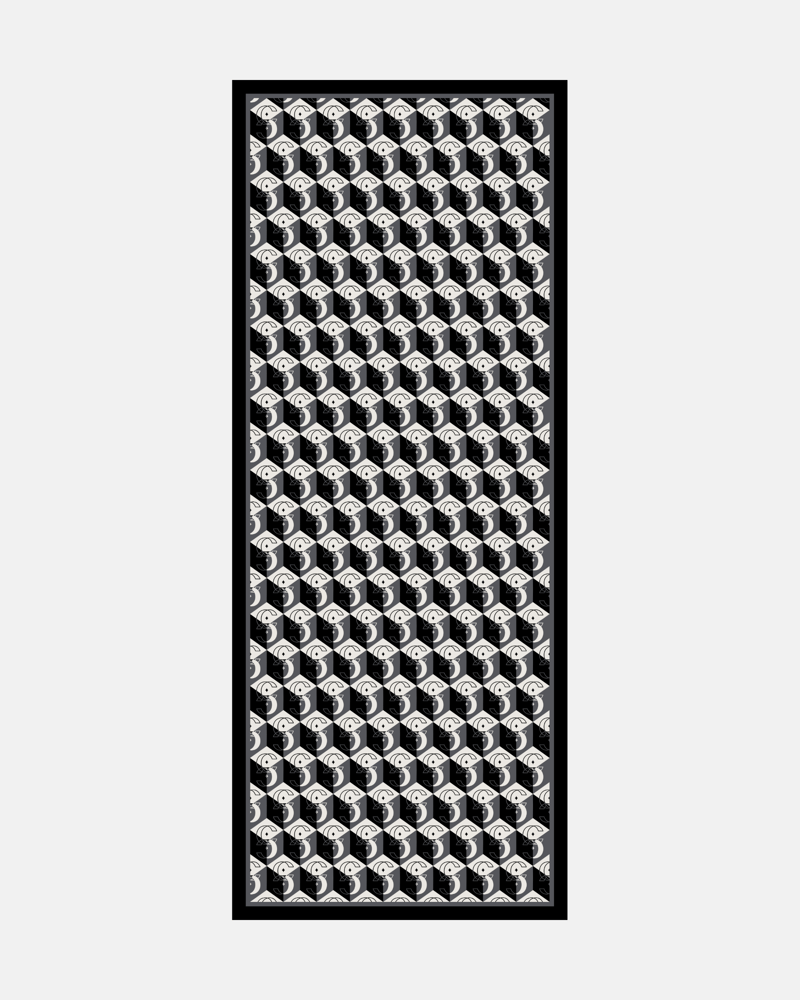 Siyah Icon Vual İpek Şal · görsel 3