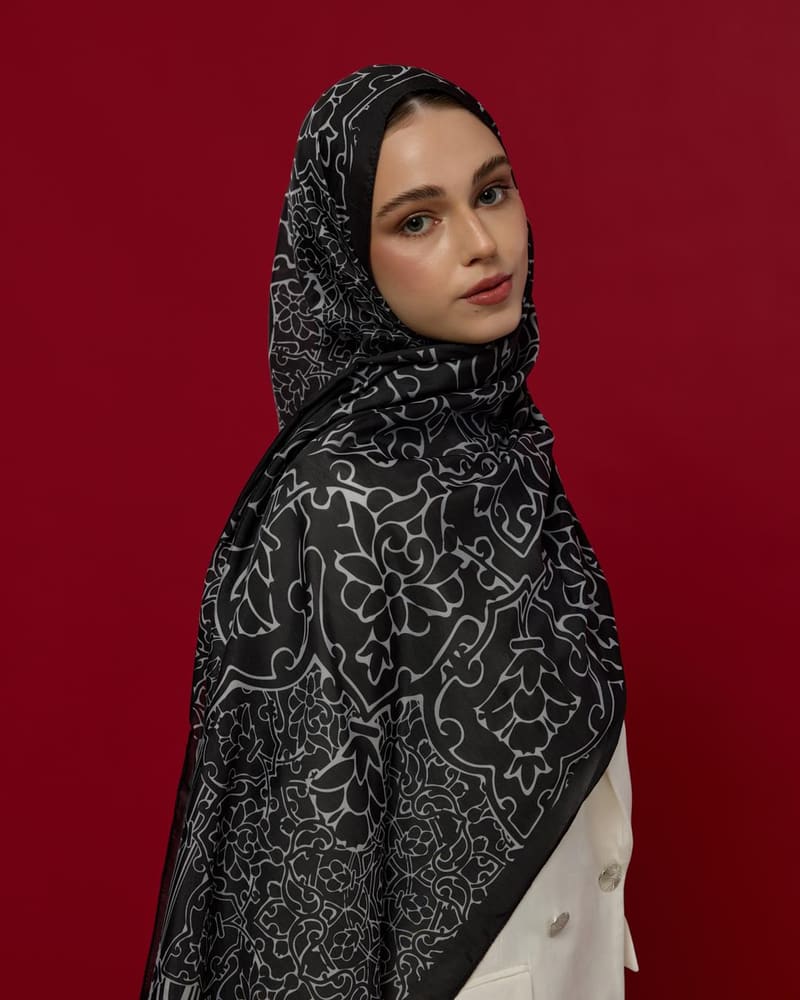 Siyah & İnci Harem Rüyası Desen Şal - 65 · görsel 5