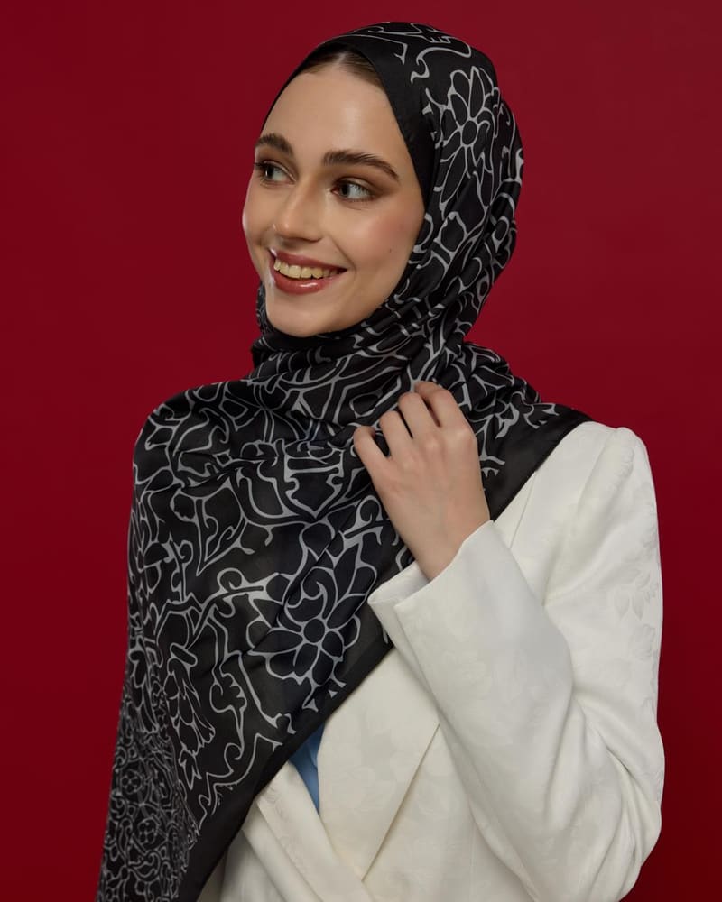 Siyah & İnci Harem Rüyası Desen Şal - 65 · görsel 3