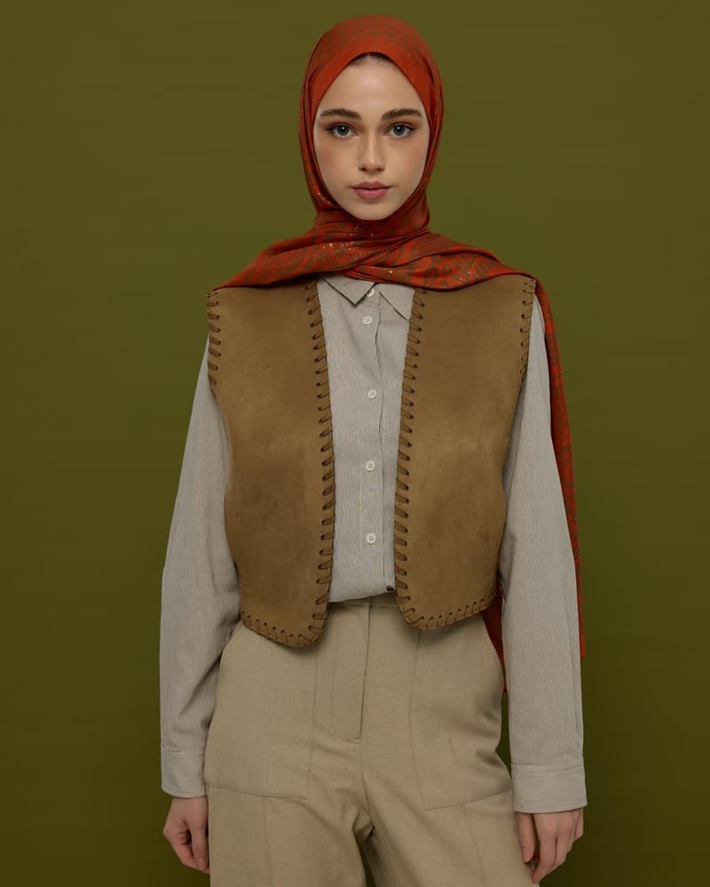 Tarçin & Zeytin Kabuğu Bala Hatun Desen Şal - 18 · görsel 2