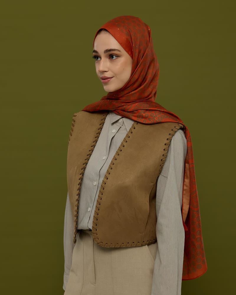 Tarçin & Zeytin Kabuğu Bala Hatun Desen Şal - 18 · görsel 4