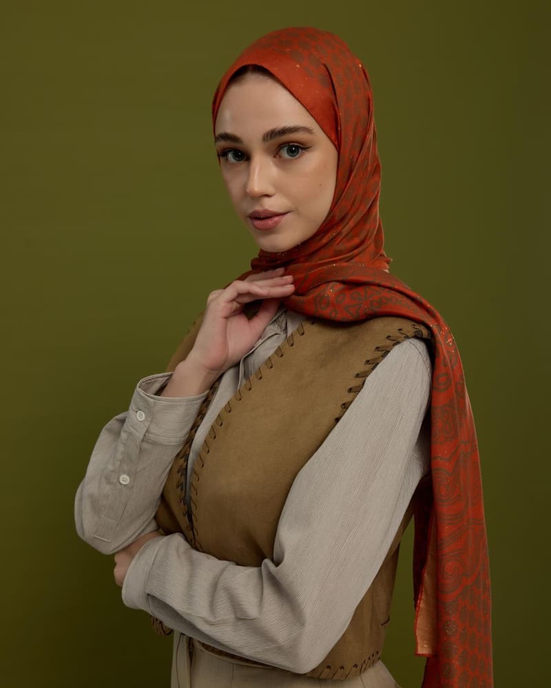 Tarçin & Zeytin Kabuğu Bala Hatun Desen Şal - 18 · görsel 5
