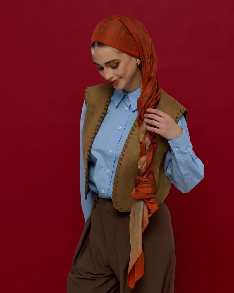 Tarçin & Zeytin Kabuğu Harem Rüyası Desen Şal - 18 · görsel 5