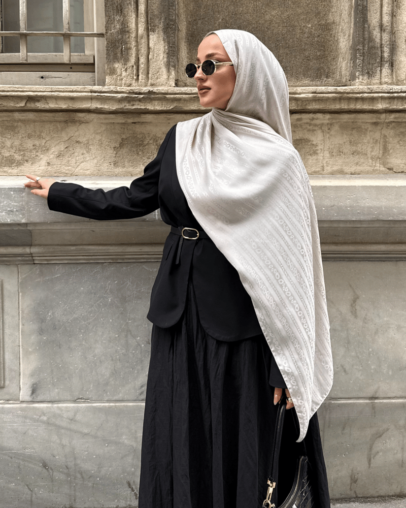 Taş Şerit Desen Jakar Şal · İpeksi Jakar · görsel 2