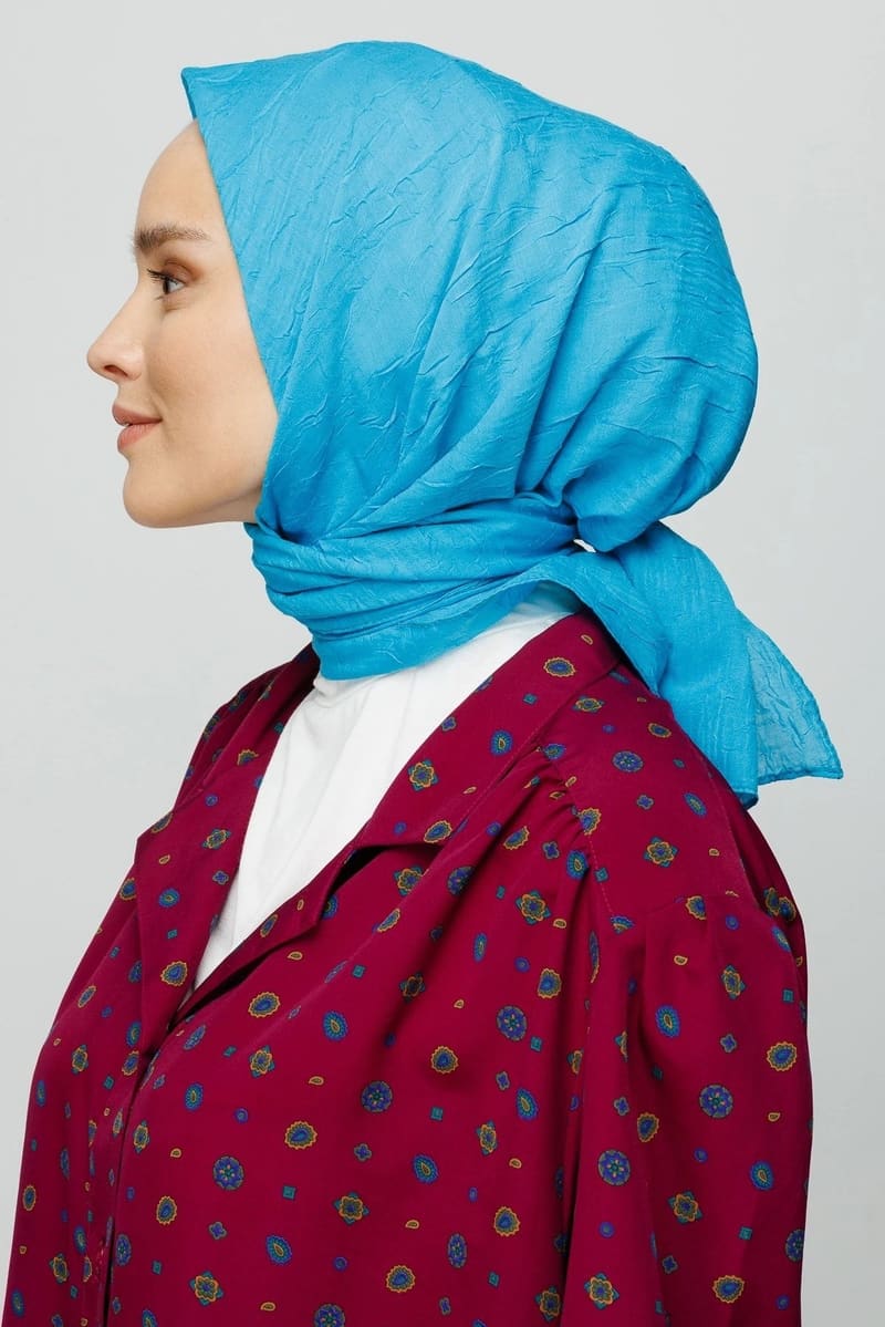 Turkuaz Bambu Eşarp · görsel 3