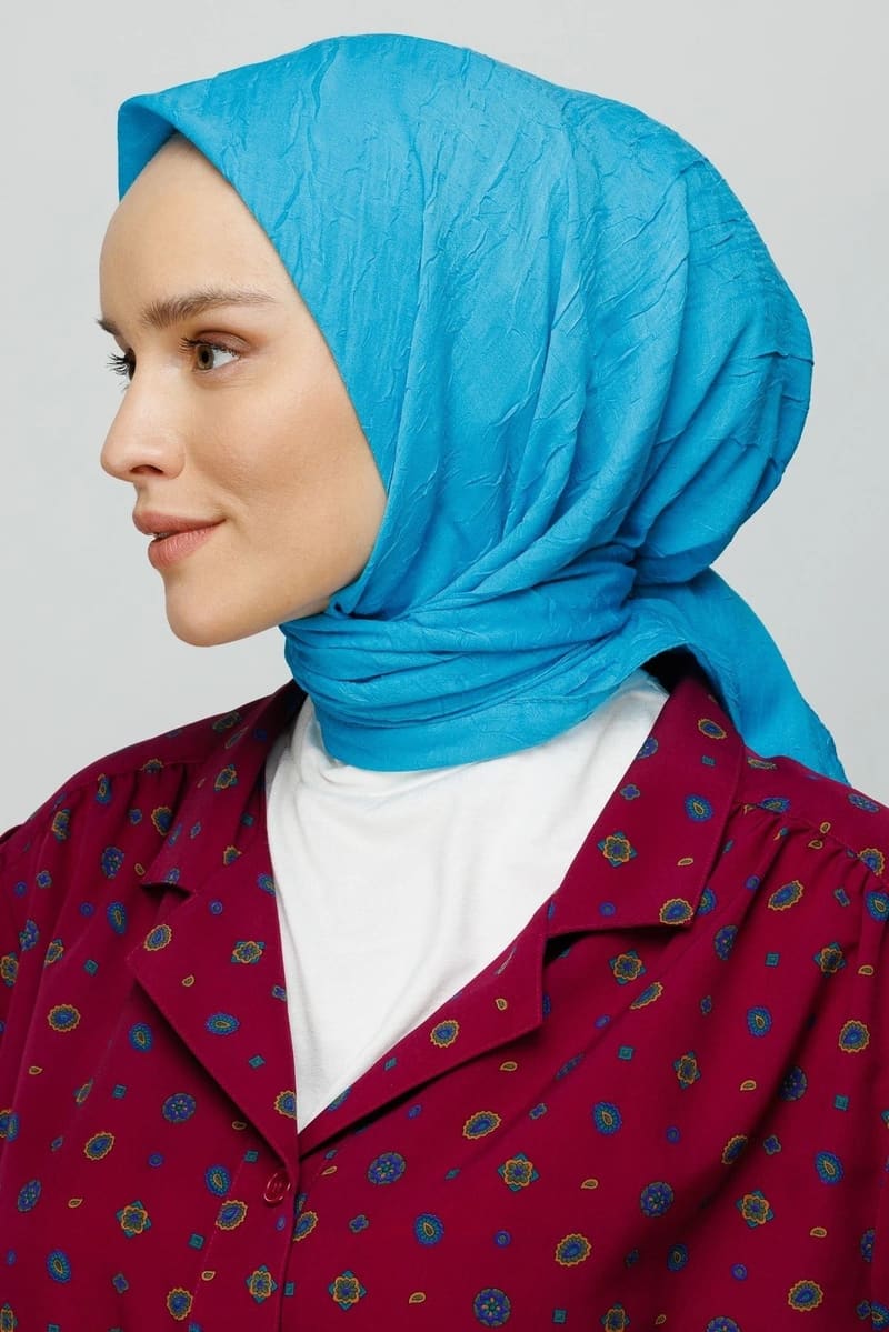 Turkuaz Bambu Eşarp · görsel 2