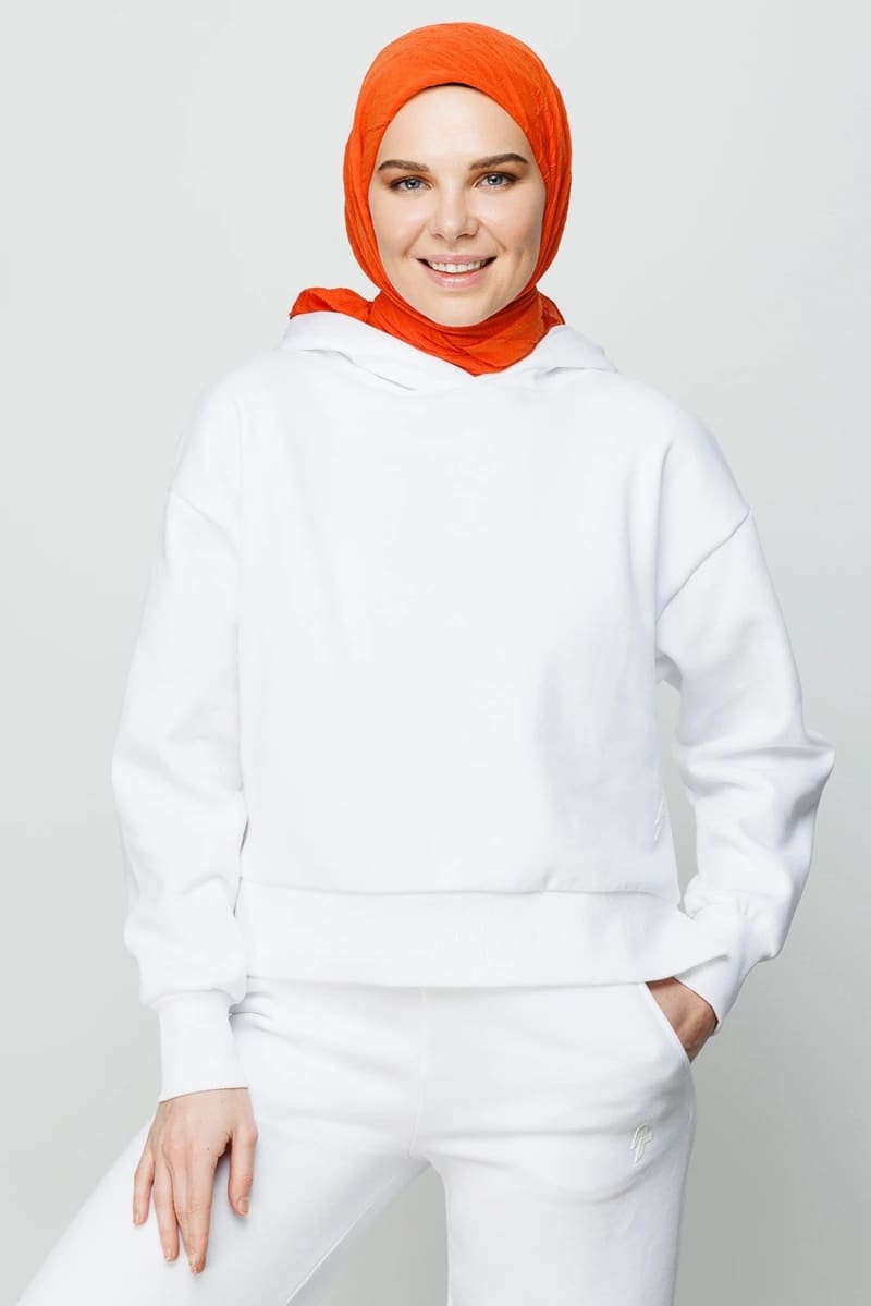 Turuncu Bambu Eşarp · görsel 3