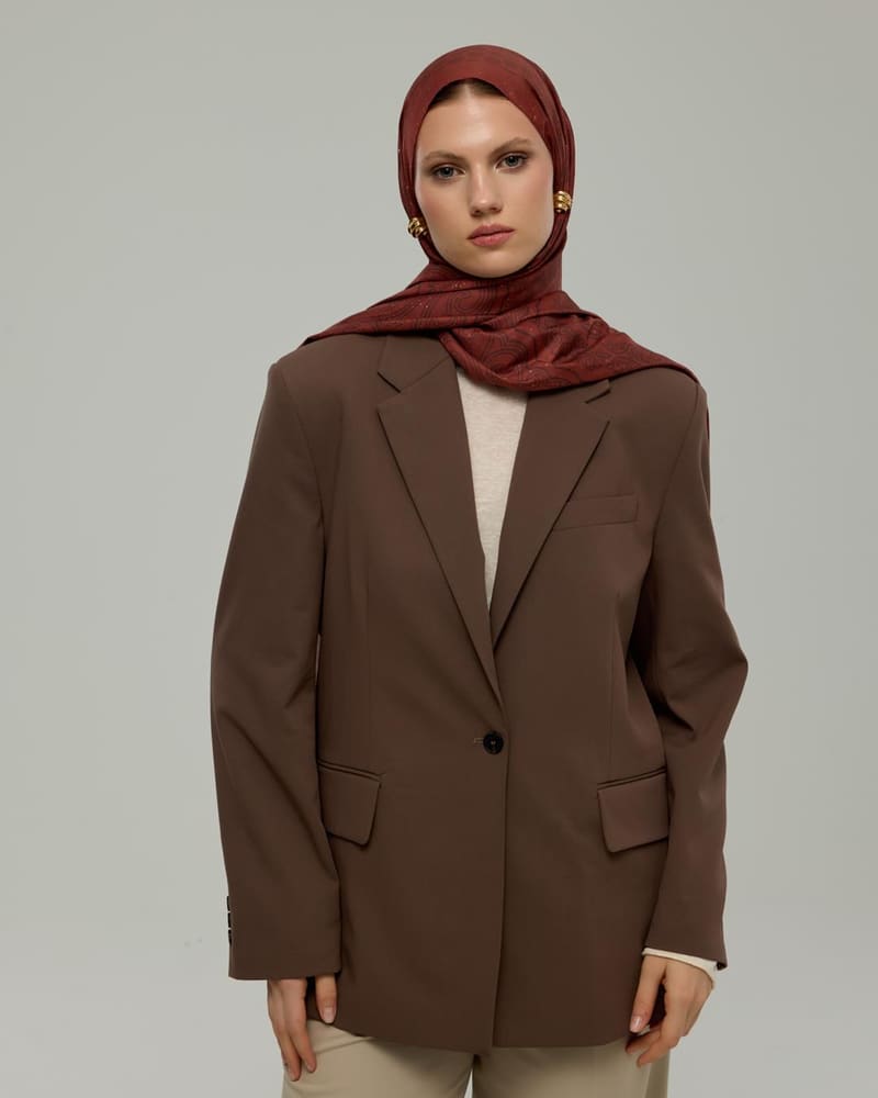 Tuzlu Karamel & Kestane Kabuğu Bala Hatun Desen Şal - 14 · görsel 2