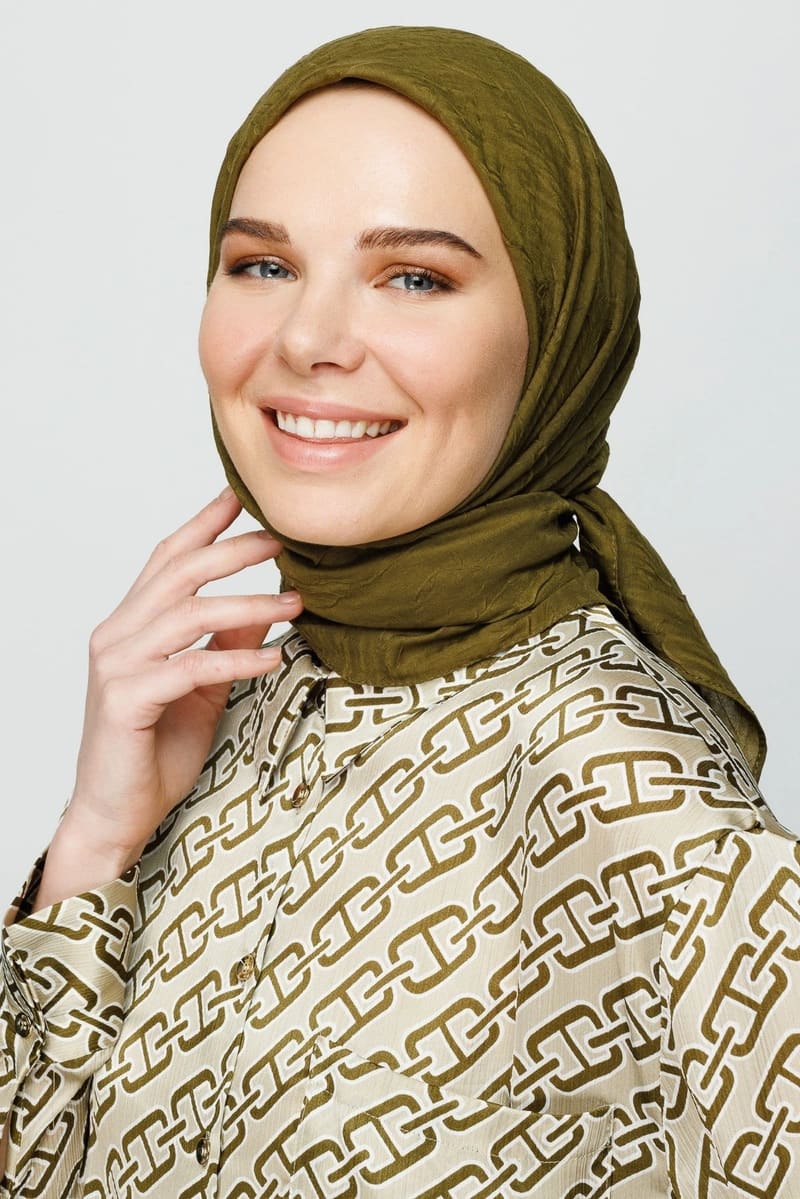 Yağ Yeşili Bambu Eşarp · görsel 3