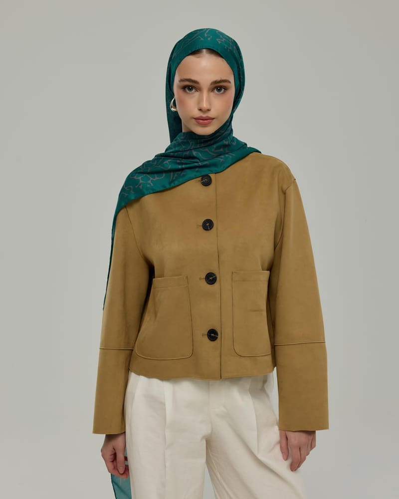 Zümrüt & Lavanta Çizgisi Harem Rüyası Desen Şal - 53 · görsel 5