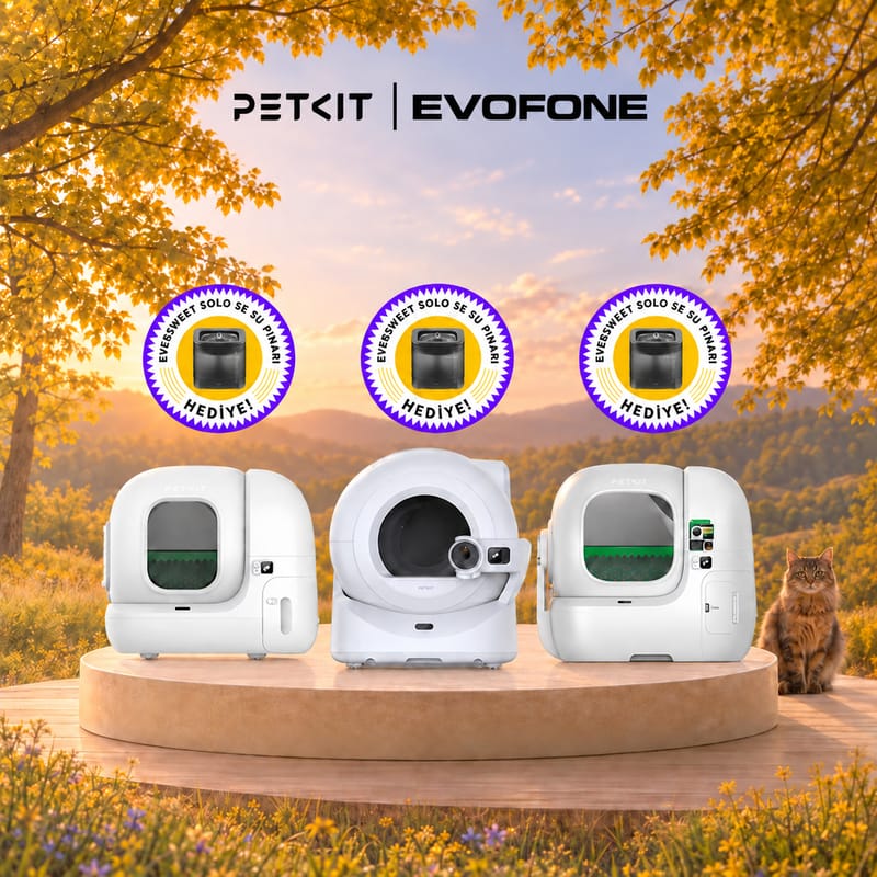 PETKIT akıllı kedi tuvaletleri ve hediye su pınarı