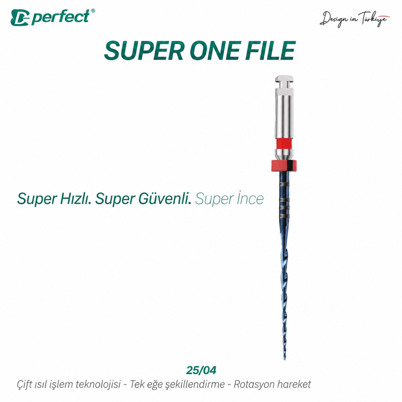 Perfect Süper System Süper One File Blister Kanal Eğesi 25/04