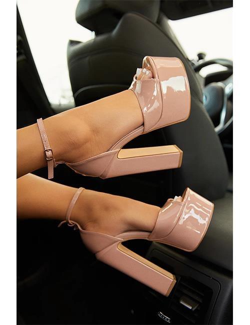 Mayana Platform Heels Nude - WOMAN SHOES
