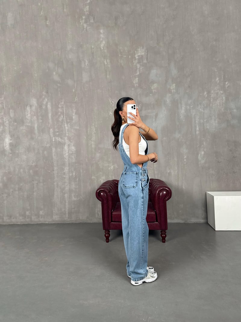 Mavi Salopet Denim Tulum Gaus00019