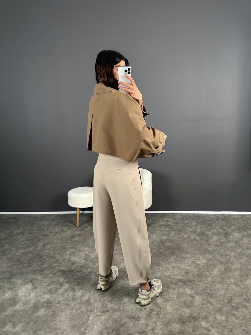 Camel Crop Yasara Kol Trenç 