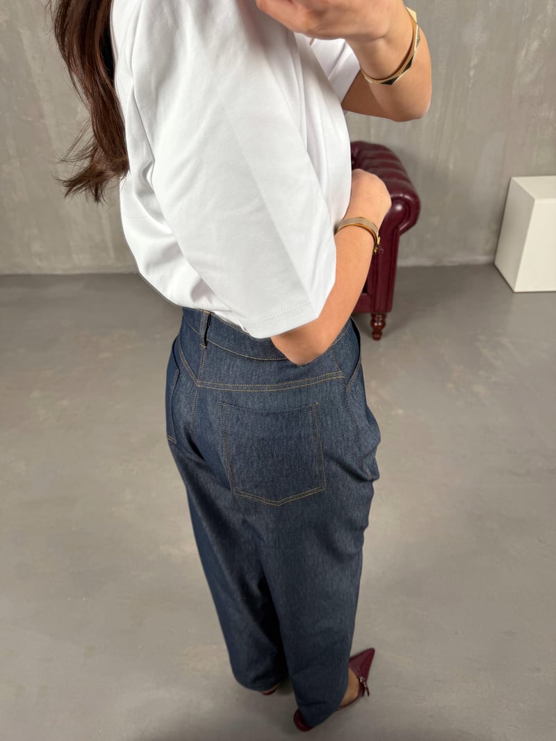 Nadin Blue Straight Denim Jeans