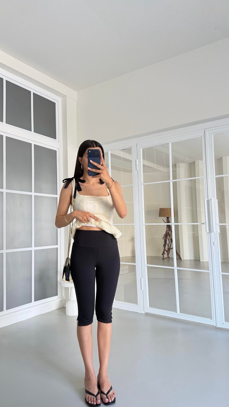 Siyah Capri Tayt GAUS-01529
