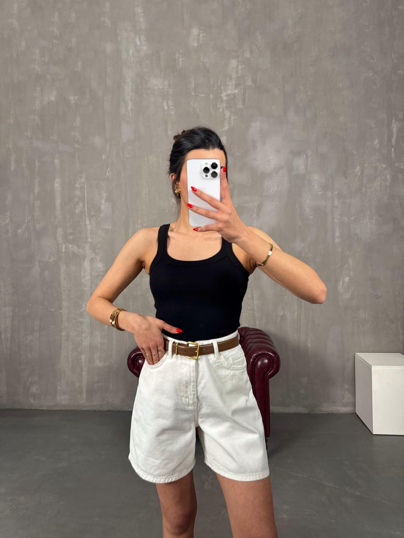Siyah Askılı Crop Gaus00220