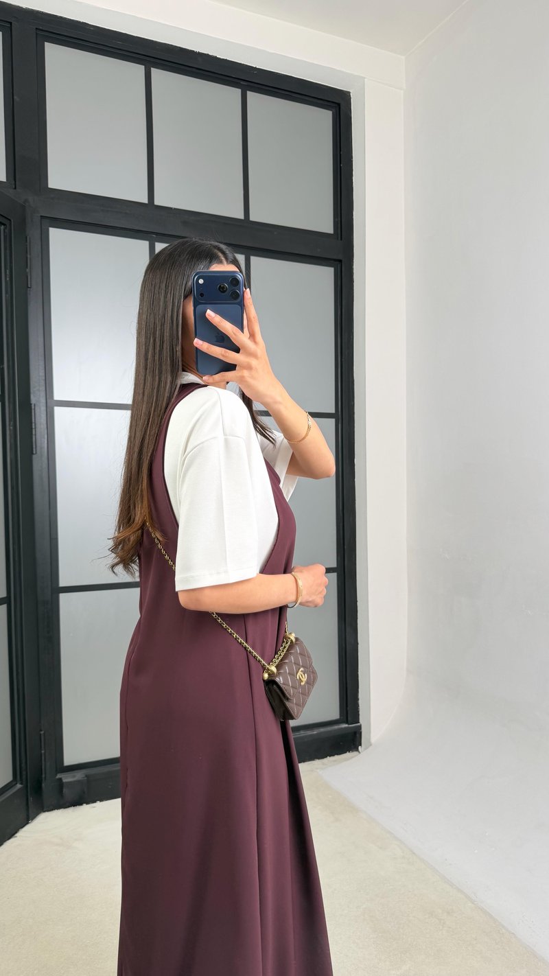 Mürdüm Twst Model Elbise Tshirt İkili Takım GAUS-01442