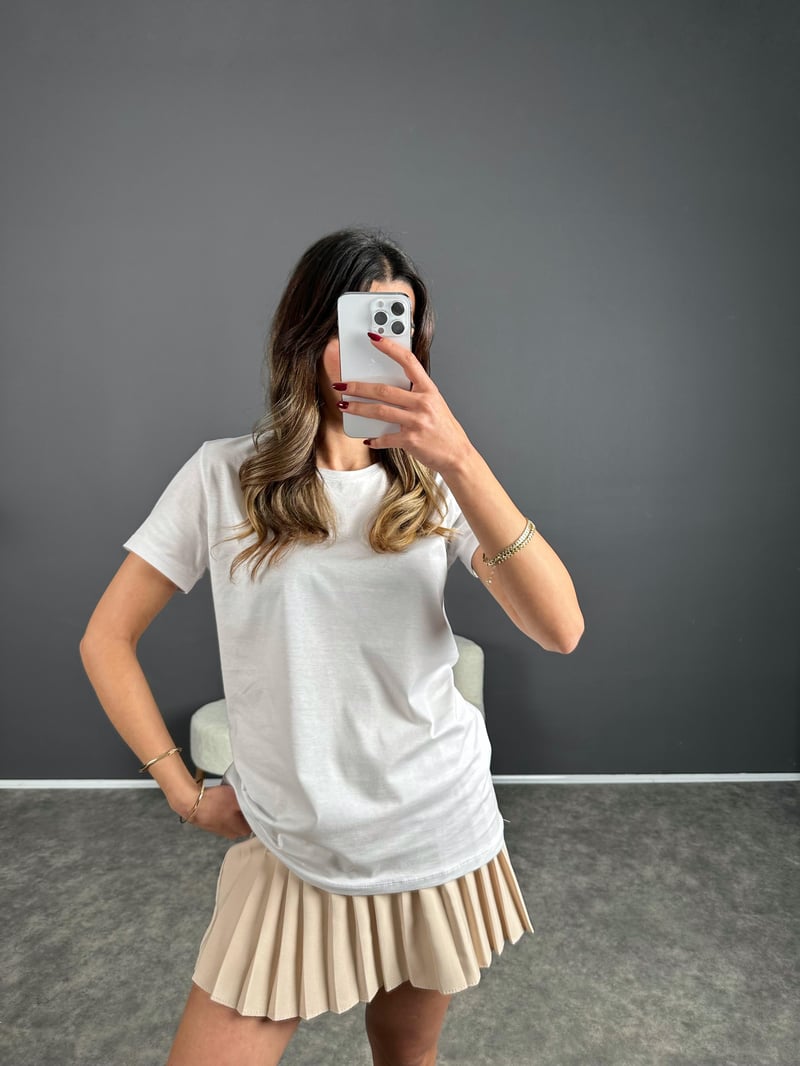 Beyaz Basic Tshirt 