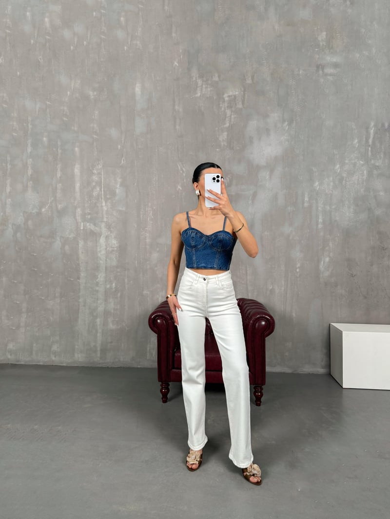 Ekru Straight Likralı Jean Gaus00016