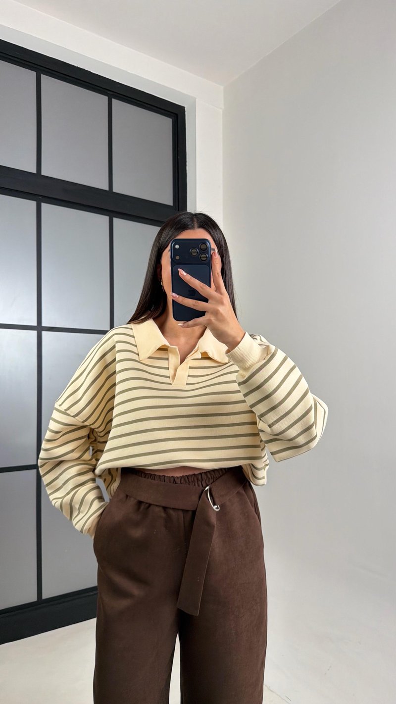 Kahve Kuşaklı Süet Pantolon GAUS-00829