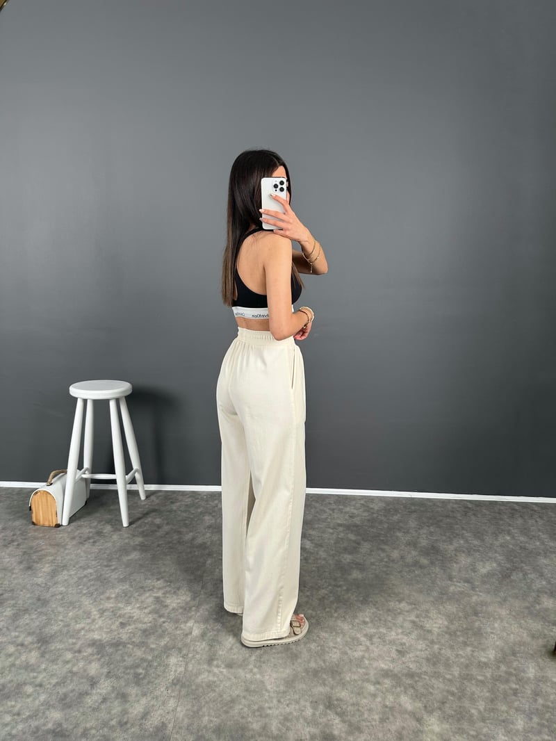 Jovia Ekru Premium Gabardin Pantolon 