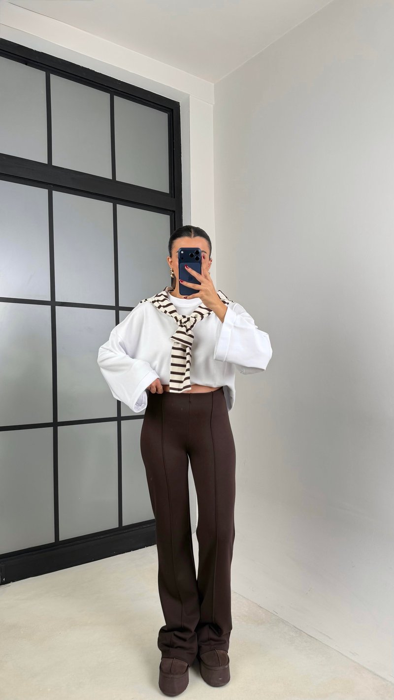 Acı Kahve Zr Muadil Çımalı Modal Pantolon GAUS-00641