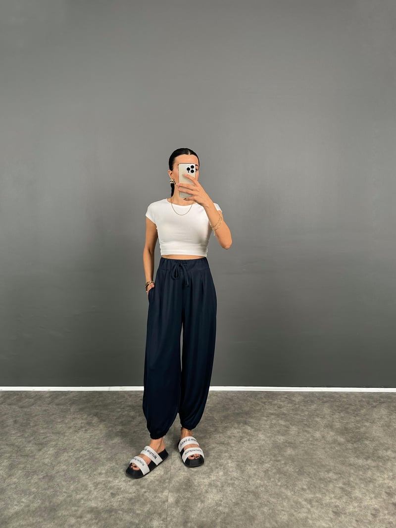 Mey Lacivert  Modal Kumaş Pantolon