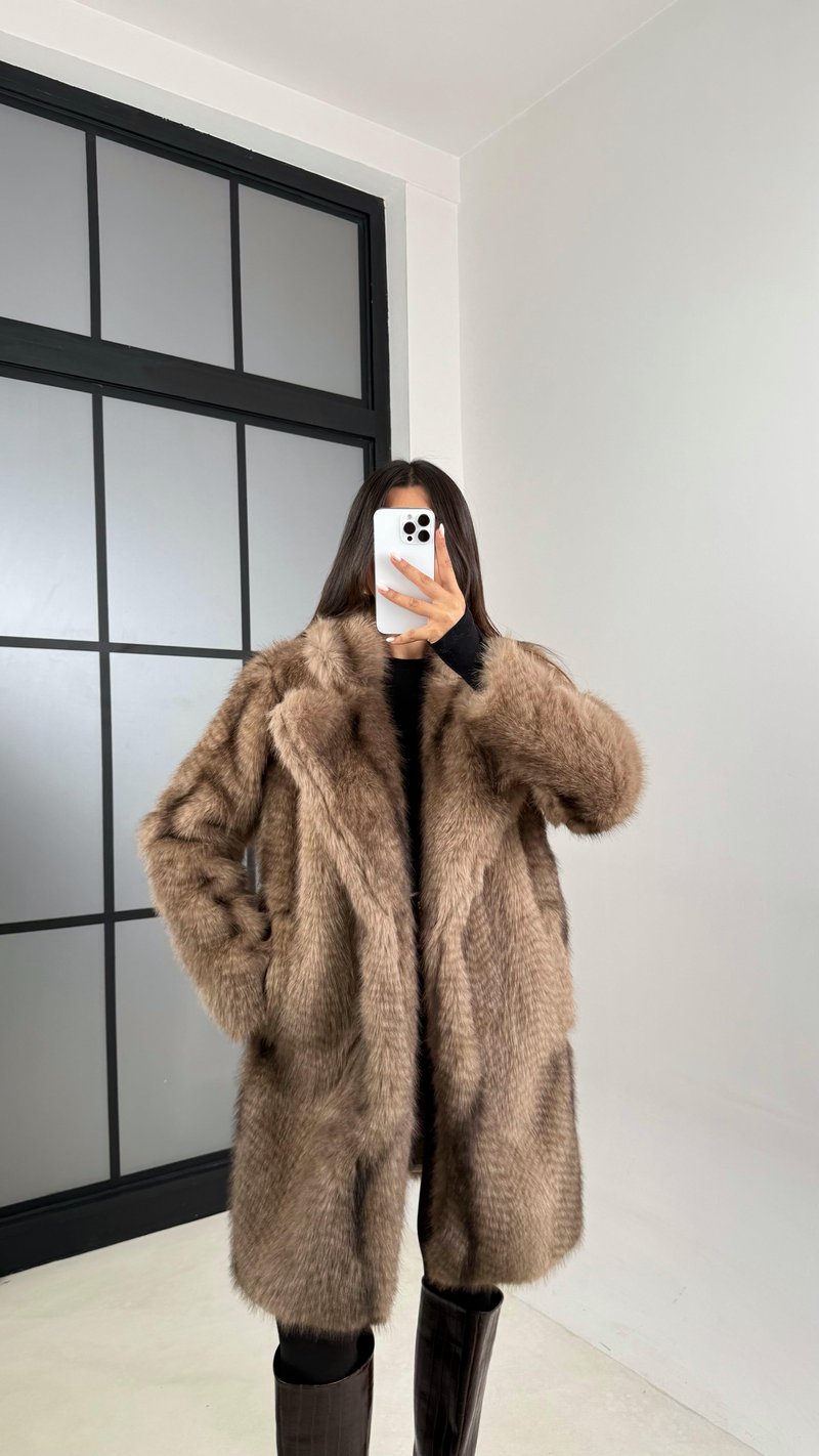 Vizon Astarlı Midi Boy Premium Kürk GAUS-00504