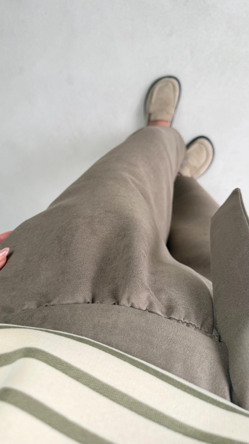 Vizon Kuşaklı Süet Pantolon GAUS-00829