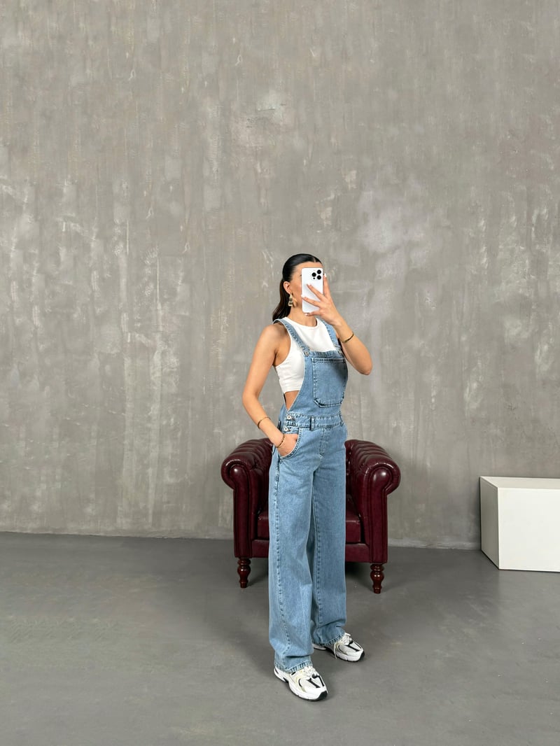Mavi Salopet Denim Tulum Gaus00019