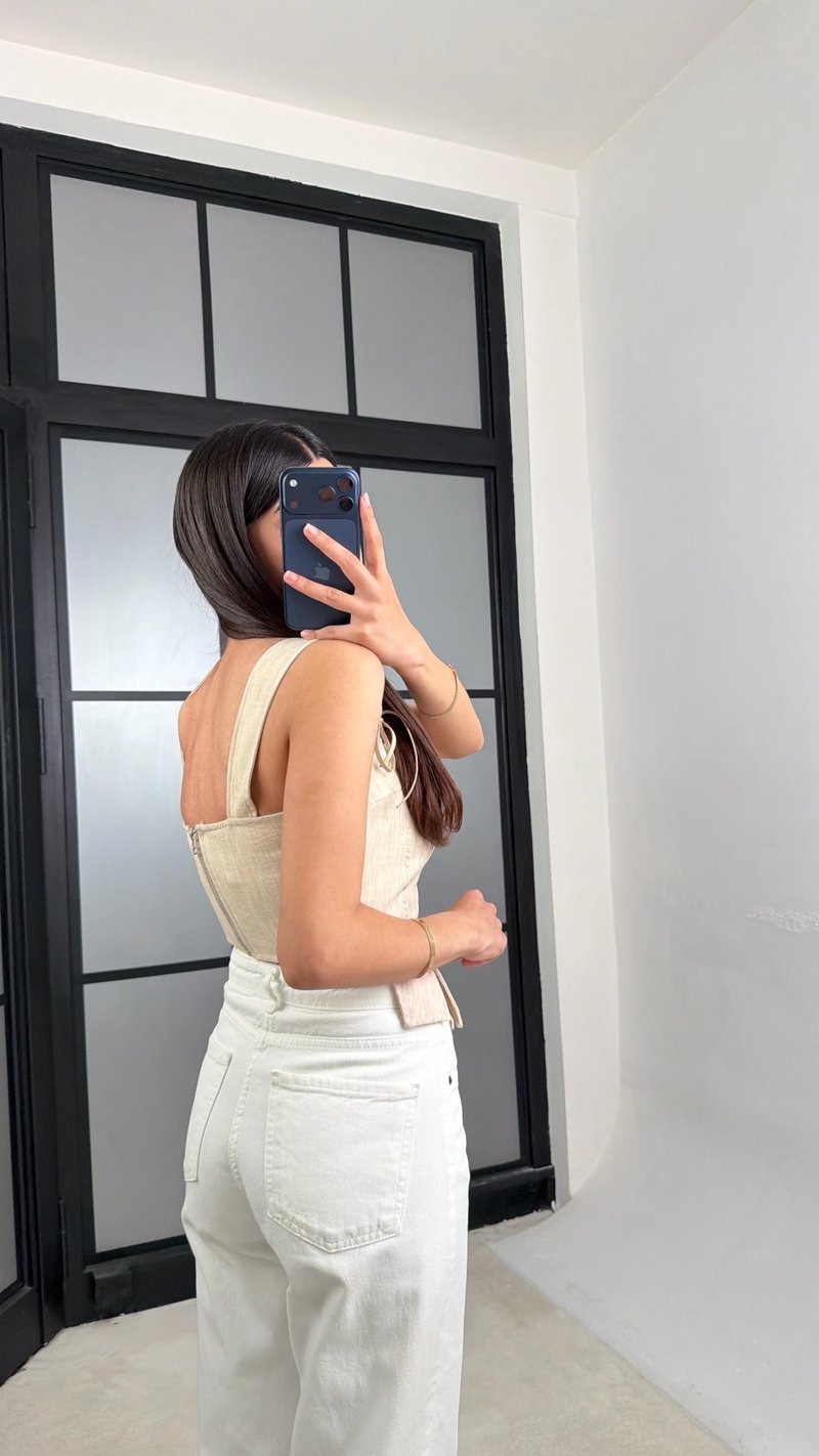 Bej İp Detaylı Korse GAUS-01426