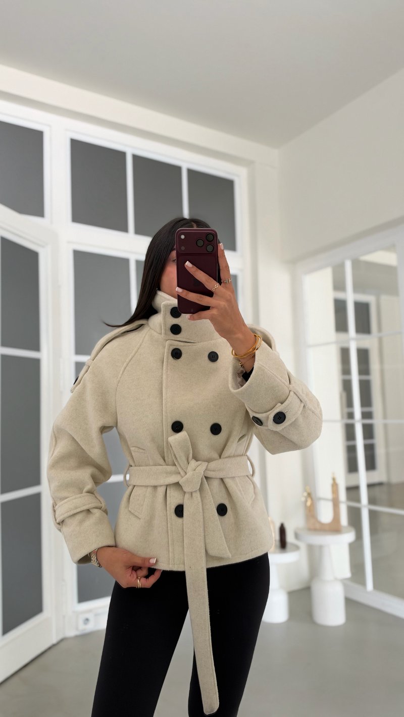 Taş Dik Yaka MD Muadil Astarlı Kaban GAUS-02366