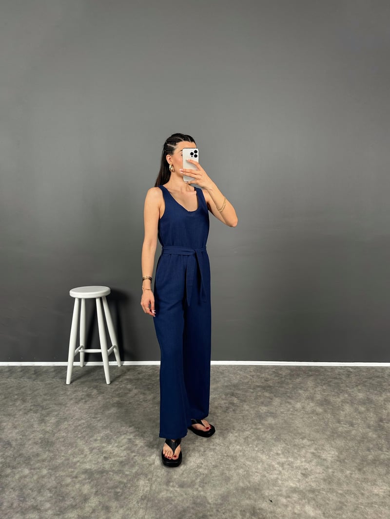 Korel Lacivert Keten Kemerli Tulum