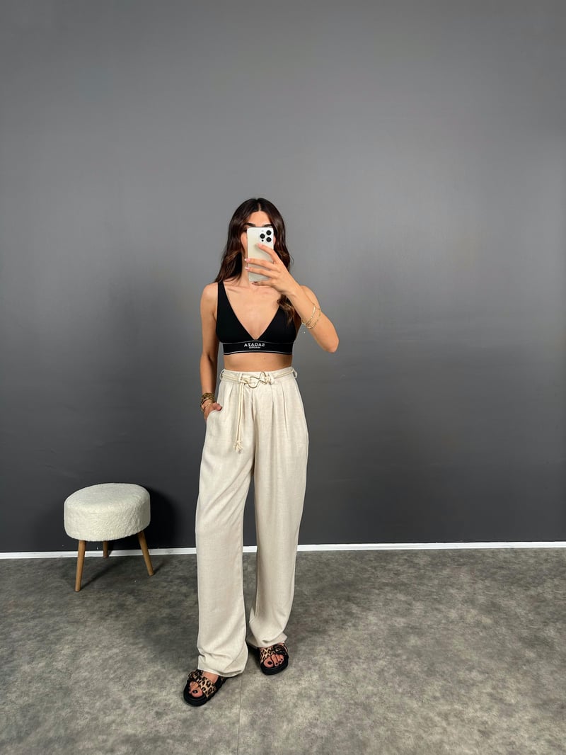 RYN Premium Keten Kemerli Pantolon 