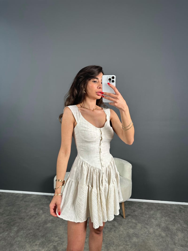 Gofre Mini Şortlu Elbise
