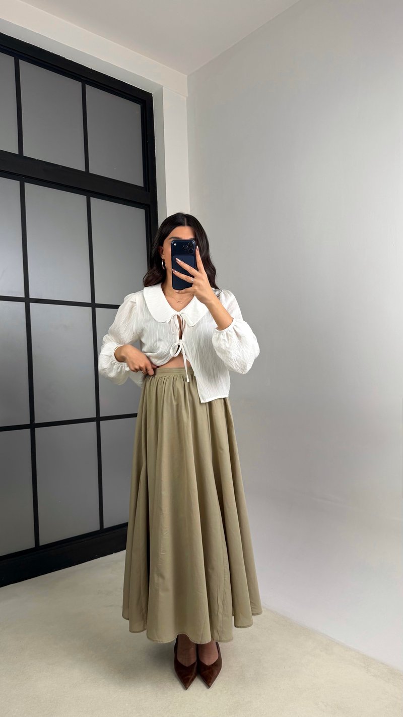 Haki Vual Astarlı Prenses Etek GAUS-01148