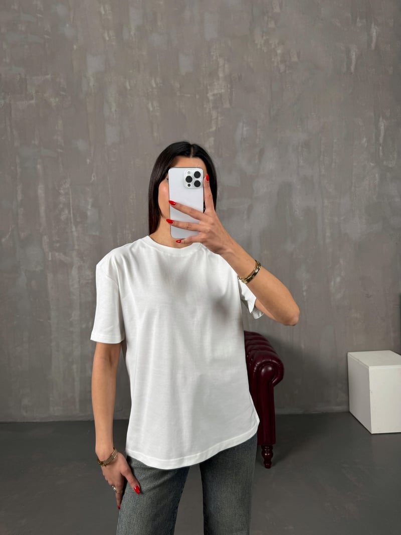 Suno Beyaz MD Muadil Basic Tshirt