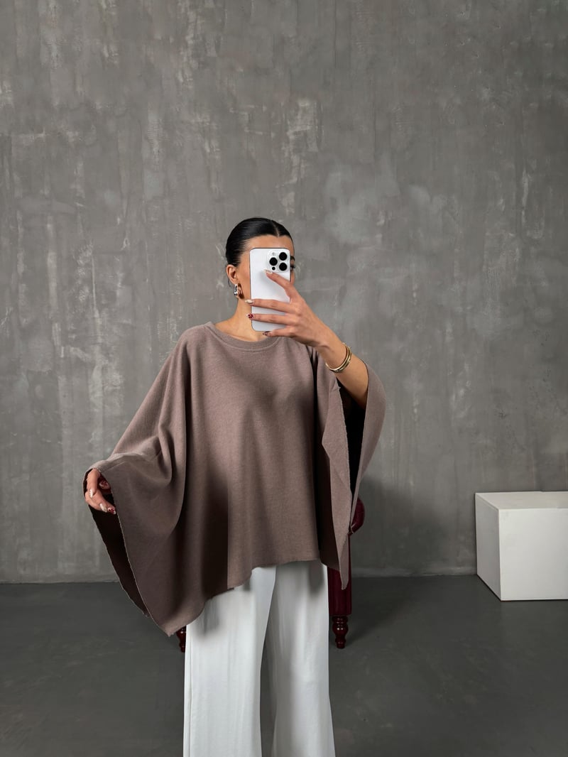 Bernis Vizon Yumuşak Triko Panço