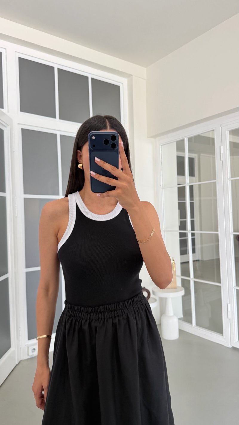 Siyah Beli Lastikli Basic Elbise GAUS-01779