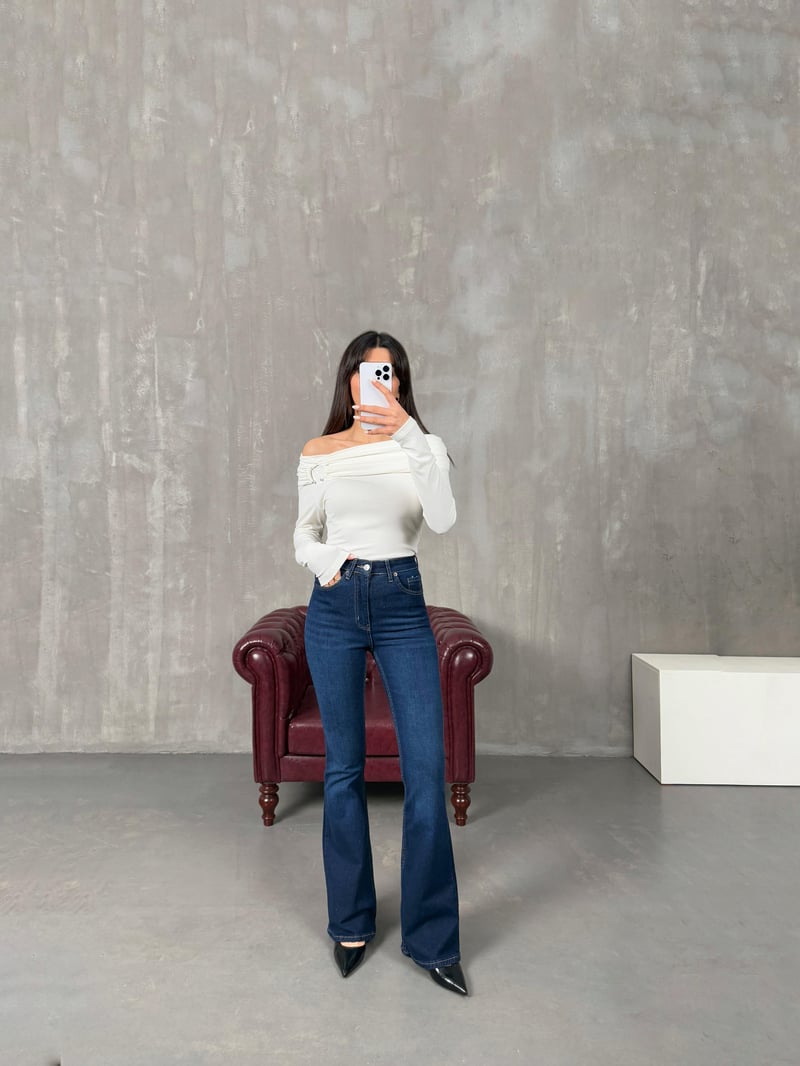 Victor Mavi ZR Model İspanyol Paça Jean